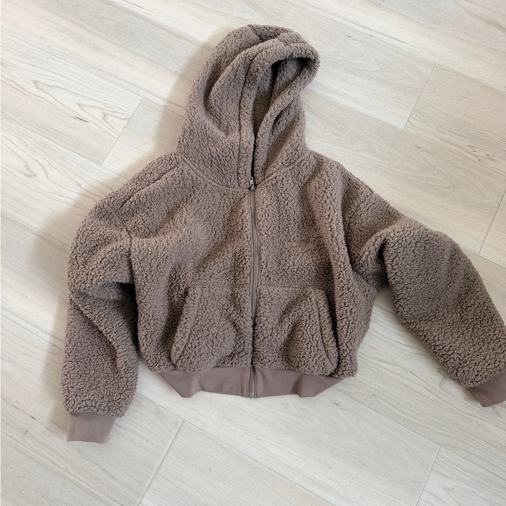 Skims Teddy Sherpa Hoodie in Desert